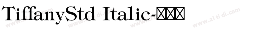 TiffanyStd Italic字体转换